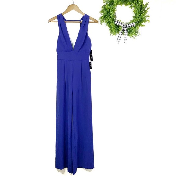 Lulus Pants - NWT Lulu’s Cobalt Blue Never Looking Back Jumpsuit